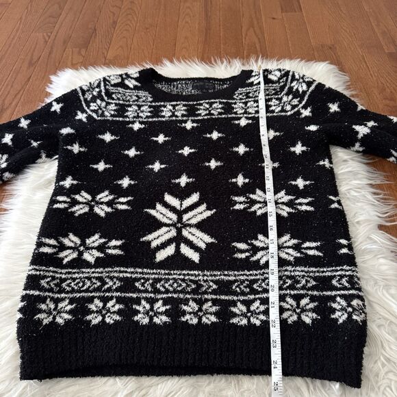 Barefoot Dreams Cozychic Crewneck Sweater Women’s Small Fair Isle Seaside Knit - Picture 6 of 9